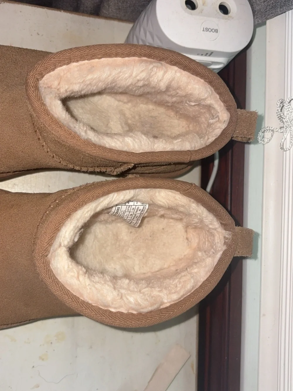 UGG Chestnut Shearling-Lined Short Winter Boots